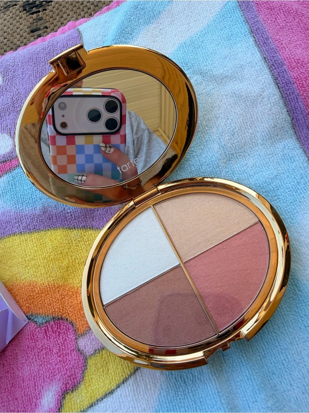 tarte Glow Wardrobe Highlighting & Blush Palette - Rose, Gold, Pink, Bronze